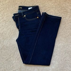 NWT Michael Kors Izzy Straight Dark Blue Jeans